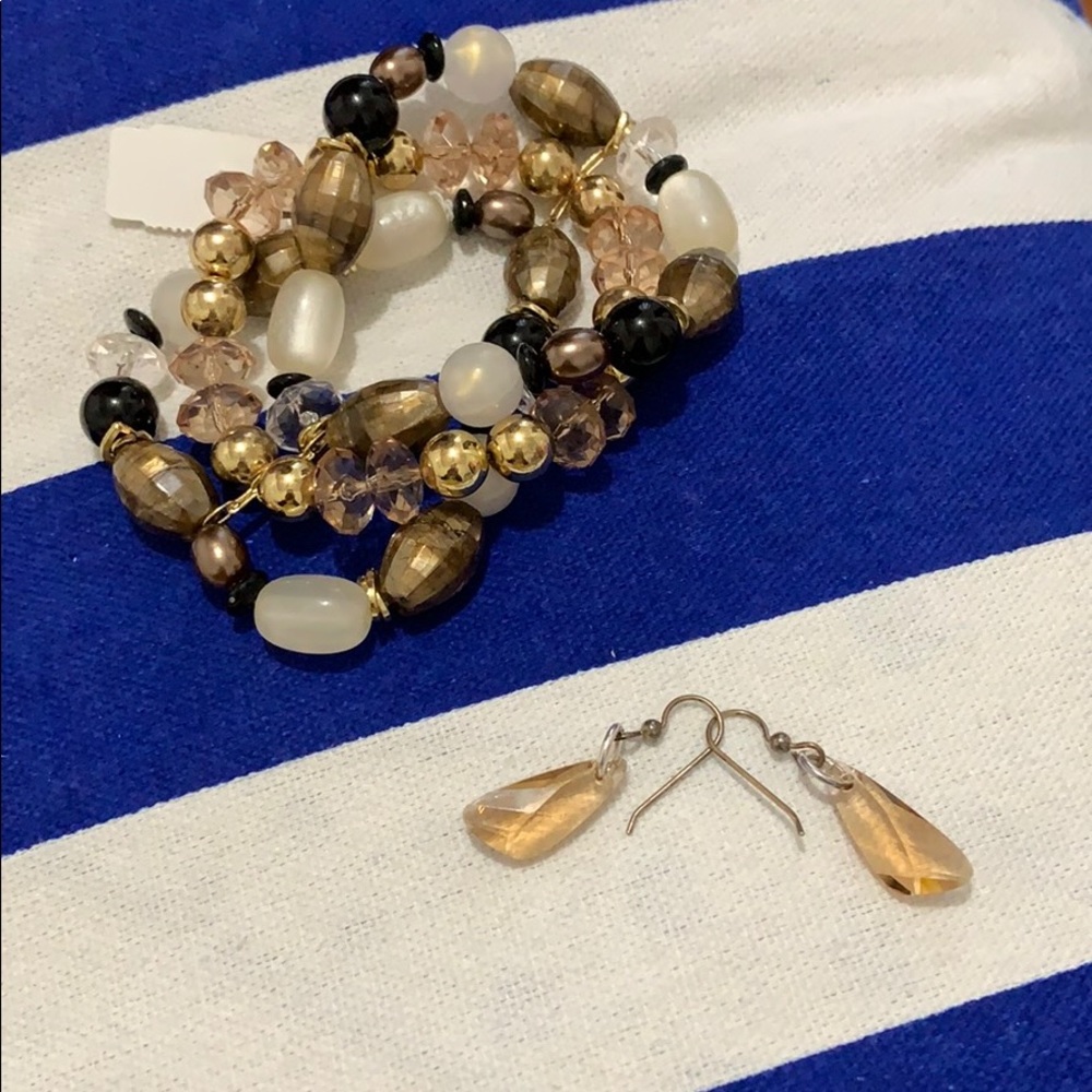 Set of Bracelet and Earrings